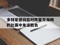 包含多特蒙德将在对阵霍芬海姆的比赛中角逐胜负的词条